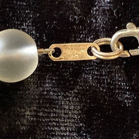 Sterling 925 Ceramic Glass Cloisonne Beaded Bracelet Chinese‎ Jordan 8" - Picture 8 of 9